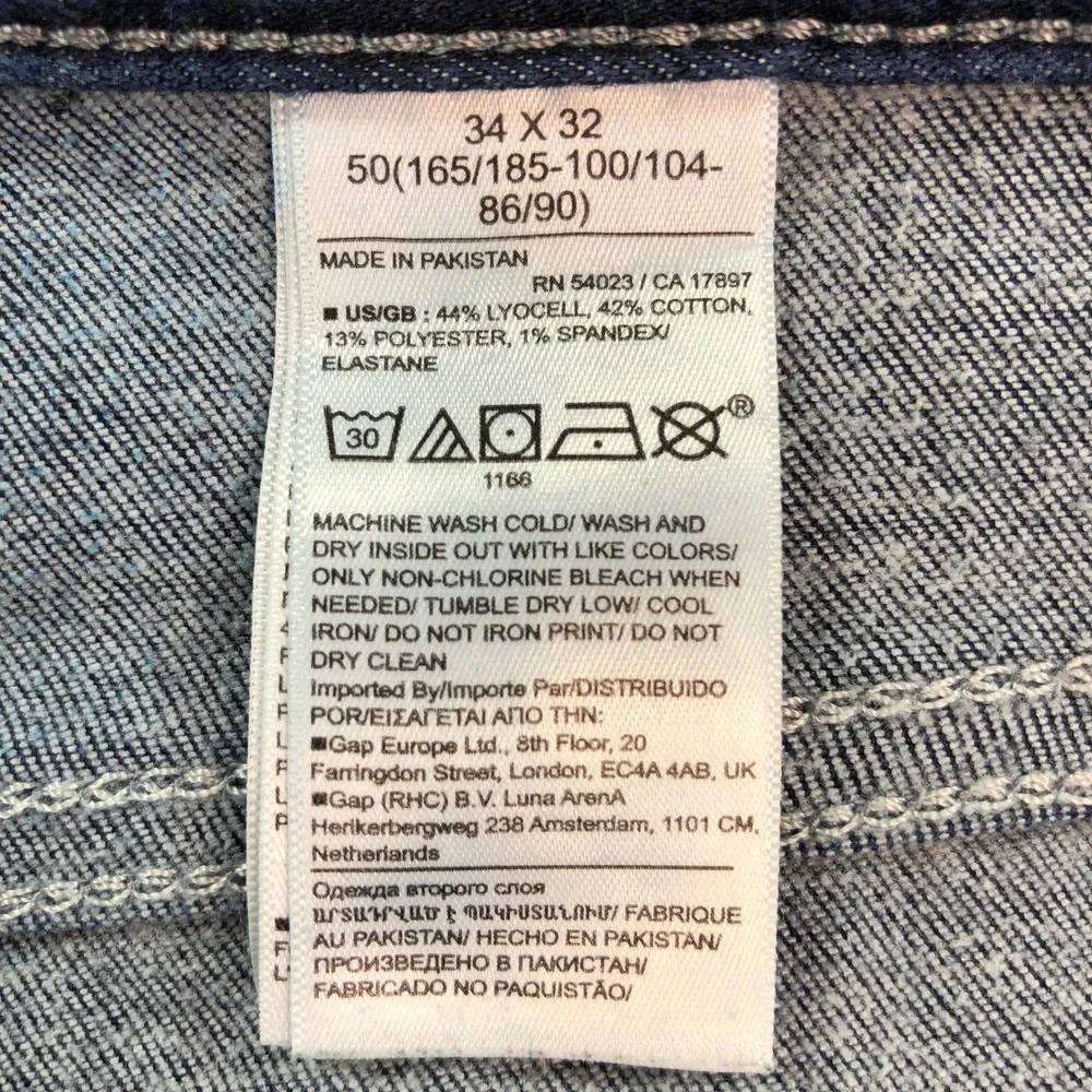 Banana Republic Mens Traveler Jeans 34x32 Tapered Fit Blue Dark Wash Stretch